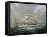 East Indiaman H.C.S. "Thomas Coutts" Off the Needles, Isle of Wight-Richard Willis-Framed Stretched Canvas