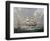 East Indiaman H.C.S. "Thomas Coutts" Off the Needles, Isle of Wight-Richard Willis-Framed Giclee Print