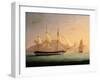 East Indiaman Outward Bound Off Cape Town and Table Mountain (Seen in Two Positions)-Thomas Whitcombe-Framed Giclee Print