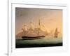 East Indiaman Outward Bound Off Cape Town and Table Mountain (Seen in Two Positions)-Thomas Whitcombe-Framed Giclee Print