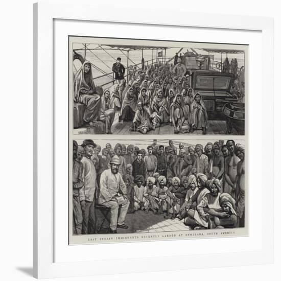 East Indian Immigrants Recently Landed at Demerara, South America-null-Framed Giclee Print