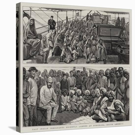 East Indian Immigrants Recently Landed at Demerara, South America-null-Stretched Canvas