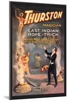 East Indian Rope Trick: Thurston the Famous Magician-null-Mounted Art Print