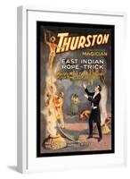 East Indian Rope Trick: Thurston the Famous Magician-null-Framed Art Print