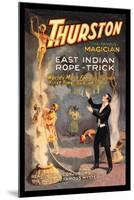 East Indian Rope Trick: Thurston the Famous Magician-null-Mounted Art Print