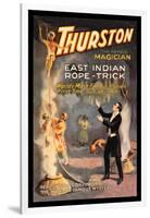 East Indian Rope Trick: Thurston the Famous Magician-null-Framed Art Print