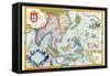 East Indies by Ortelius-Abraham Ortelius-Framed Stretched Canvas