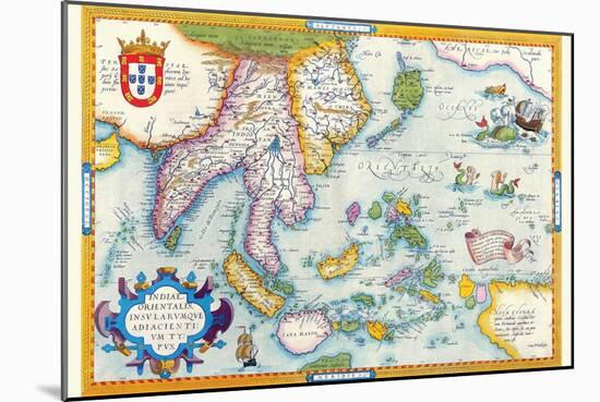 East Indies by Ortelius-Abraham Ortelius-Mounted Art Print