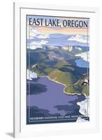 East Lake - Newberry Monument, Oregon-Lantern Press-Framed Art Print