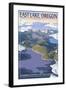 East Lake - Newberry Monument, Oregon-Lantern Press-Framed Art Print