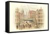 East London Illustration-null-Framed Stretched Canvas