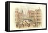 East London Illustration-null-Framed Stretched Canvas