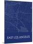 East Los Angeles, United States of America Blue Map-null-Mounted Poster