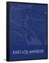 East Los Angeles, United States of America Blue Map-null-Framed Poster
