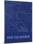 East Los Angeles, United States of America Blue Map-null-Mounted Poster