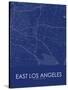 East Los Angeles, United States of America Blue Map-null-Stretched Canvas