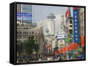 East Nanjing Pedestrian Street, Huangpu District, Shanghai, China-Jochen Schlenker-Framed Stretched Canvas