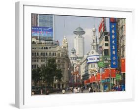 East Nanjing Pedestrian Street, Huangpu District, Shanghai, China-Jochen Schlenker-Framed Photographic Print