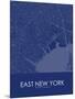 East New York, United States of America Blue Map-null-Mounted Poster