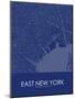 East New York, United States of America Blue Map-null-Mounted Poster