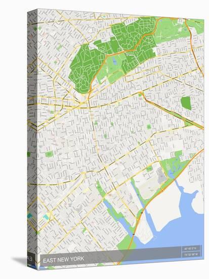 East New York, United States of America Map-null-Stretched Canvas