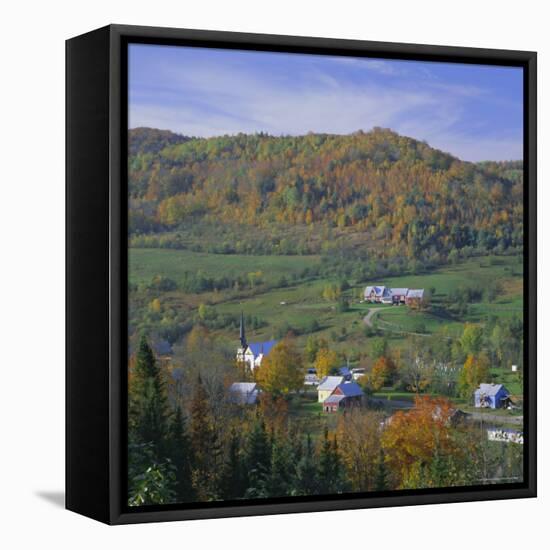 East Orange Village, Vermont, New England, USA-Roy Rainford-Framed Stretched Canvas