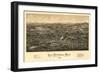 East Pepperell, Massachusetts - Panoramic Map-Lantern Press-Framed Art Print