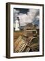 East Point Lighthouse and Lobster Traps, Prince Edward Island, Canada-Walter Bibikow-Framed Photographic Print
