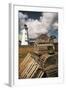 East Point Lighthouse and Lobster Traps, Prince Edward Island, Canada-Walter Bibikow-Framed Photographic Print