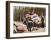 East Prussian Refugees on the Eastern Front Flee from the Advancing Russians-null-Framed Photographic Print