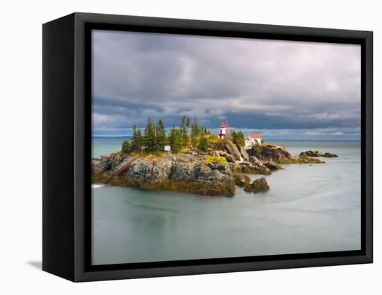 East Quoddy (Head Harbour) Lighthouse, Campobello Island, New Brunswick, Canada, North America-Alan Copson-Framed Stretched Canvas