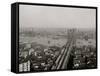 East River and Brooklyn Bridge, New York, N.Y.-null-Framed Stretched Canvas