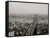 East River and Brooklyn Bridge, New York, N.Y.-null-Framed Stretched Canvas