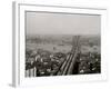 East River and Brooklyn Bridge, New York, N.Y.-null-Framed Photo