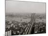 East River and Brooklyn Bridge, New York, N.Y.-null-Mounted Photo