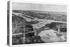 East River and Hell Gate Bridge-Moses King-Stretched Canvas