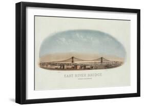 East River Bridge-null-Framed Giclee Print