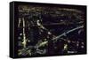 East River NYC Bridges from WTC-Robert Goldwitz-Framed Stretched Canvas