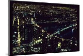 East River NYC Bridges from WTC-Robert Goldwitz-Mounted Photographic Print