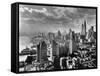 East River Waterfront and Manhattan, 1931-null-Framed Stretched Canvas