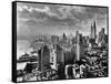 East River Waterfront and Manhattan, 1931-null-Framed Stretched Canvas