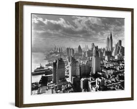 East River Waterfront and Manhattan, 1931-null-Framed Photographic Print