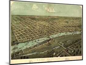East Saginaw, Michigan - Panoramic Map-Lantern Press-Mounted Art Print