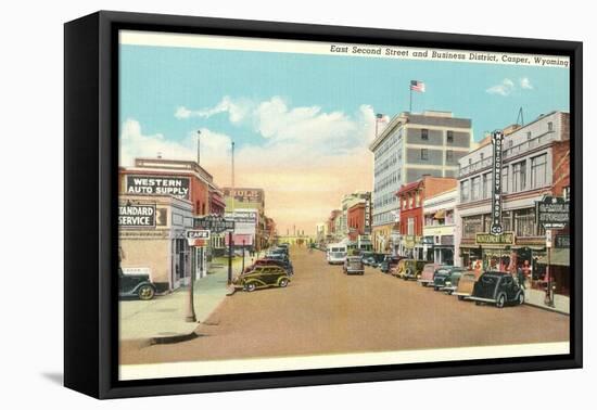 East Second Street, Casper, Wyoming-null-Framed Stretched Canvas