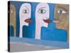 East Side Gallery, Berlin Wall, Berlin, Germany-Bruno Morandi-Stretched Canvas