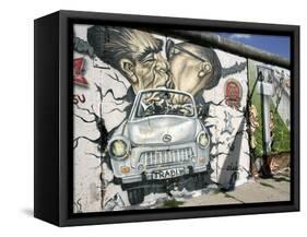 East Side Gallery, Berlin Wall Museum, Berlin, Germany, Europe-Hans Peter Merten-Framed Stretched Canvas