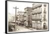 East Side of Montgomery St, San Francisco, California-null-Framed Stretched Canvas