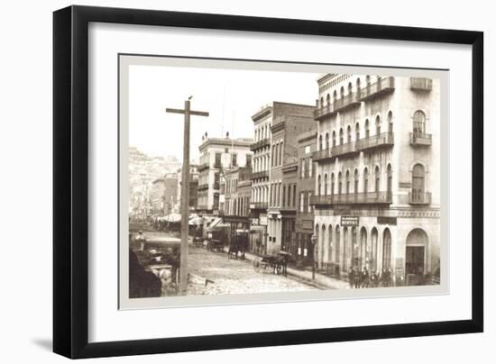 East Side of Montgomery St, San Francisco, California-null-Framed Art Print