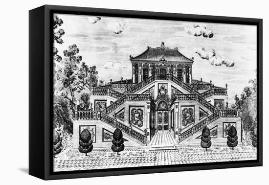 East Side of the Palace of the Calm of the Sea, Gardens of Yuan Ming Yuan, Peking, 1783-86-Giuseppe Castiglione-Framed Stretched Canvas