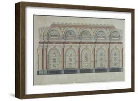 East Side View of the Livery Hall of the Clothworkers' Company, City of London, 1860-null-Framed Giclee Print